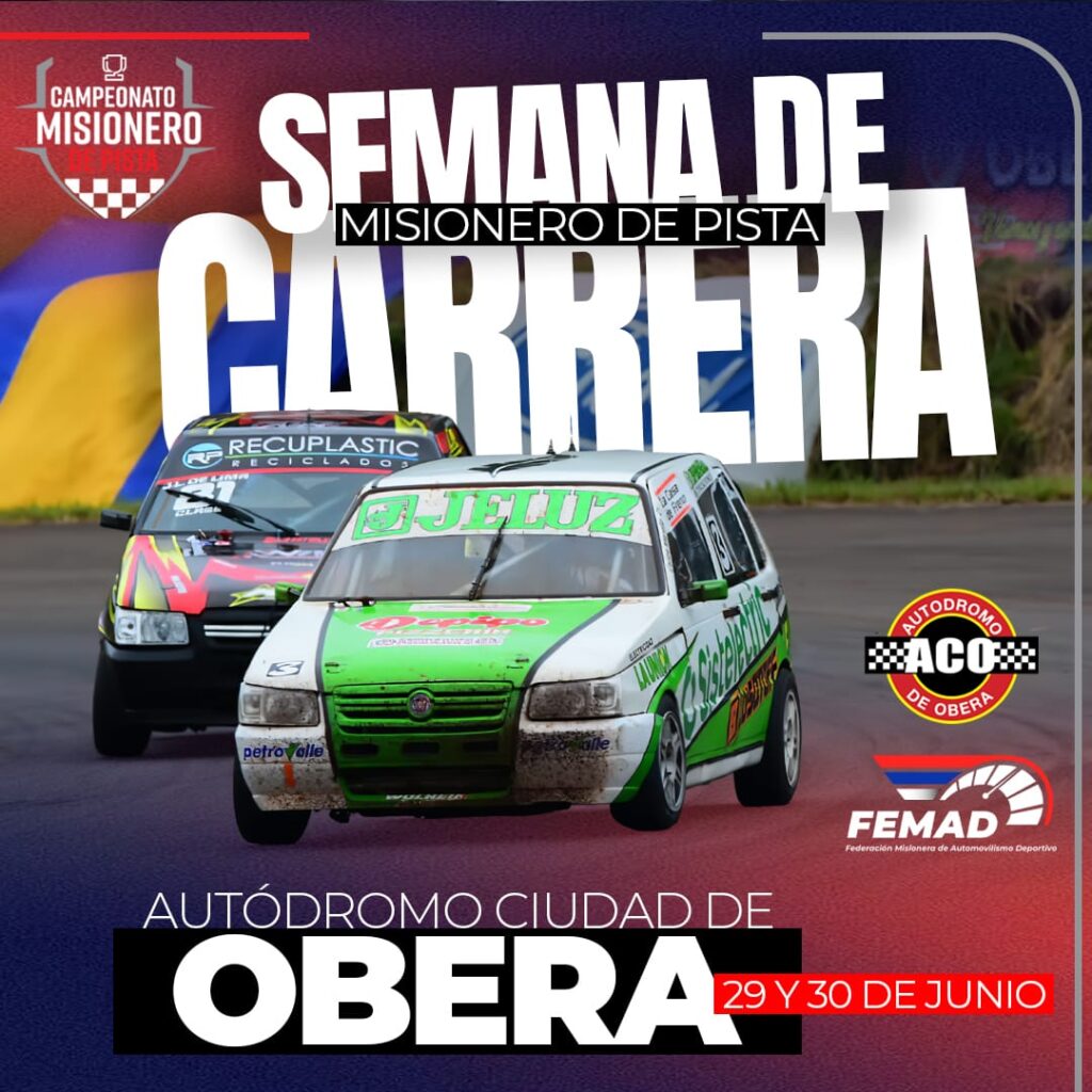 Todo listo para la tercera fecha del Misionero de Pista en Oberá - Canal  Doce Misiones