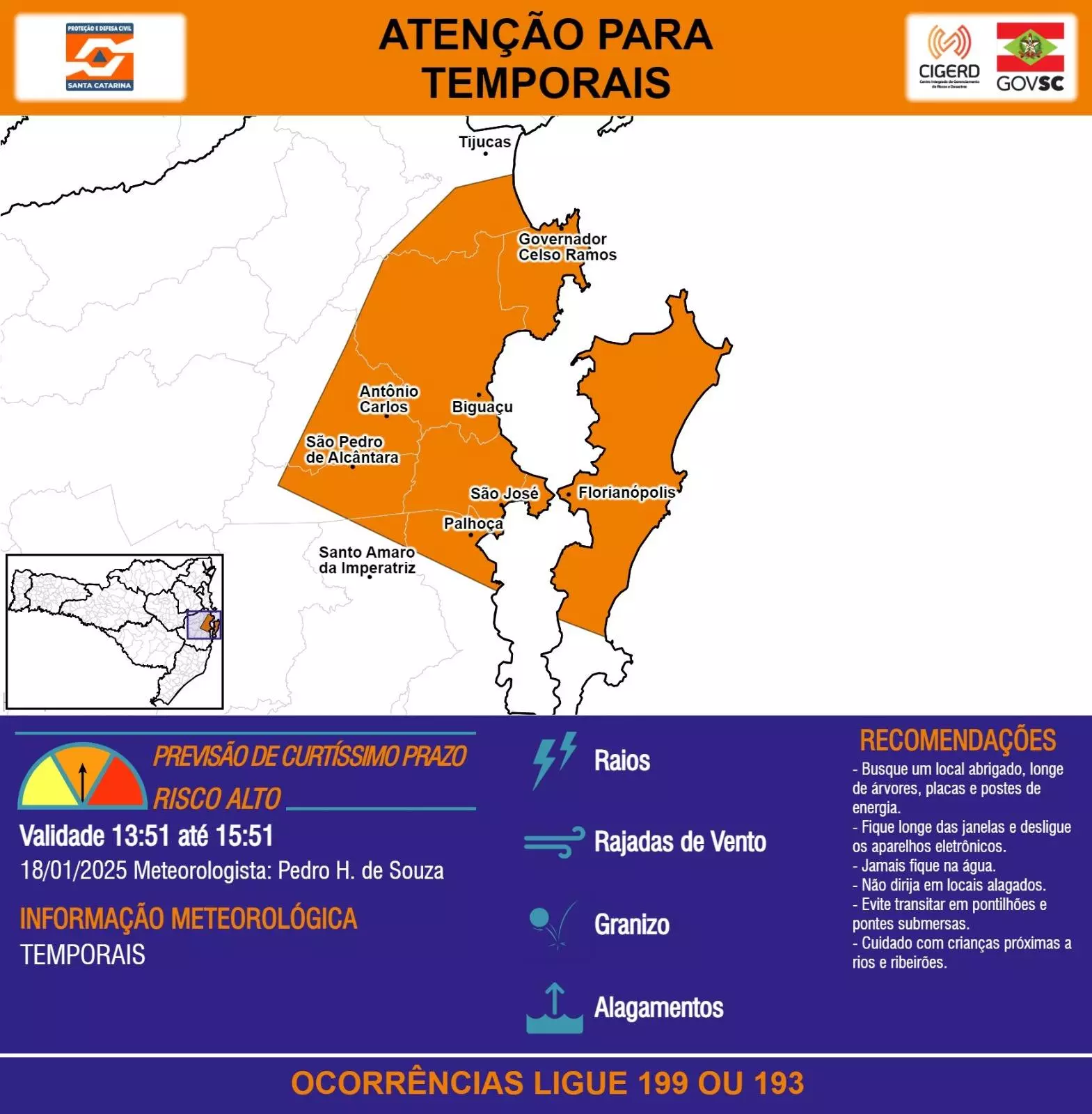 Santa catarina tormentas